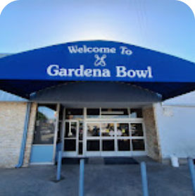 a blue awning over the outside of gardena valley coffee shop