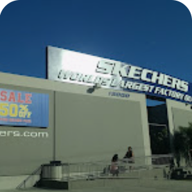 photo of outside the world famous SKECHERS Warehouse Outlet store in Gardena