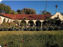 photo of outside of dominguez rancho adobe museum in compton calif