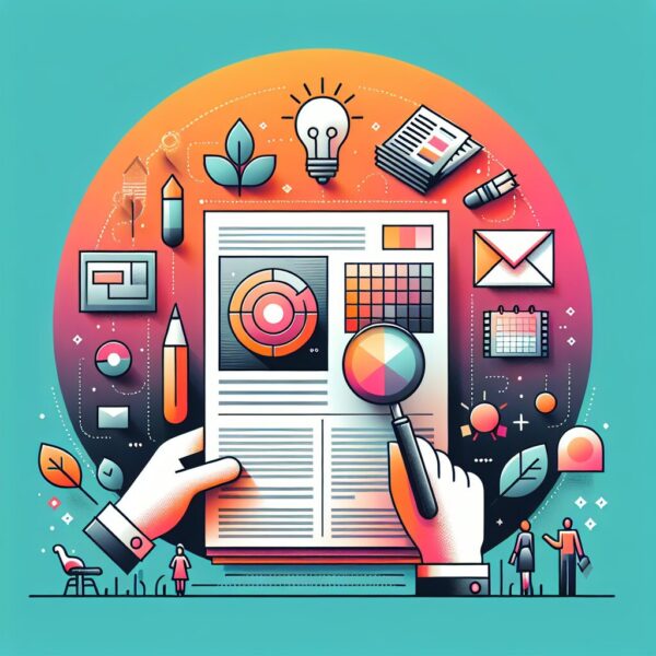 animated graphic showing many of the tools a designer would use to design a flyer